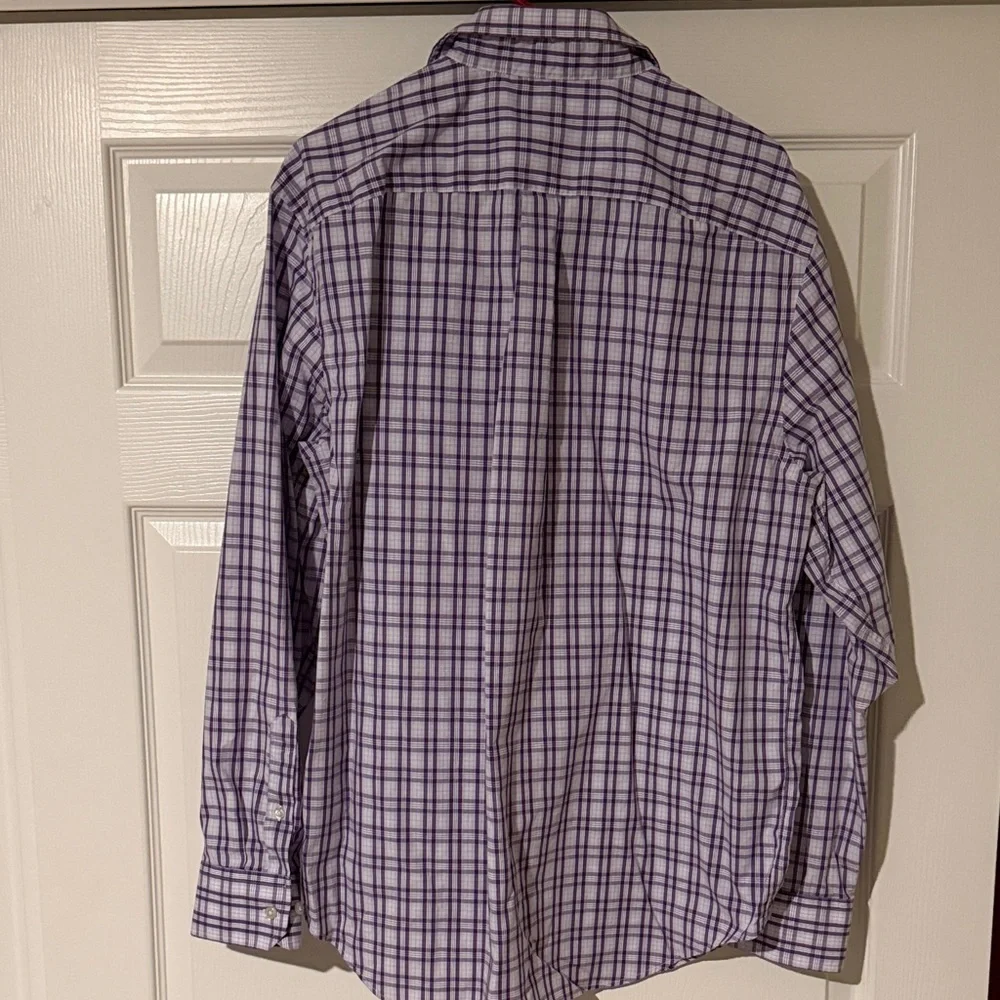 Banana Republic Men's Purple Plaid Button Down Shirt